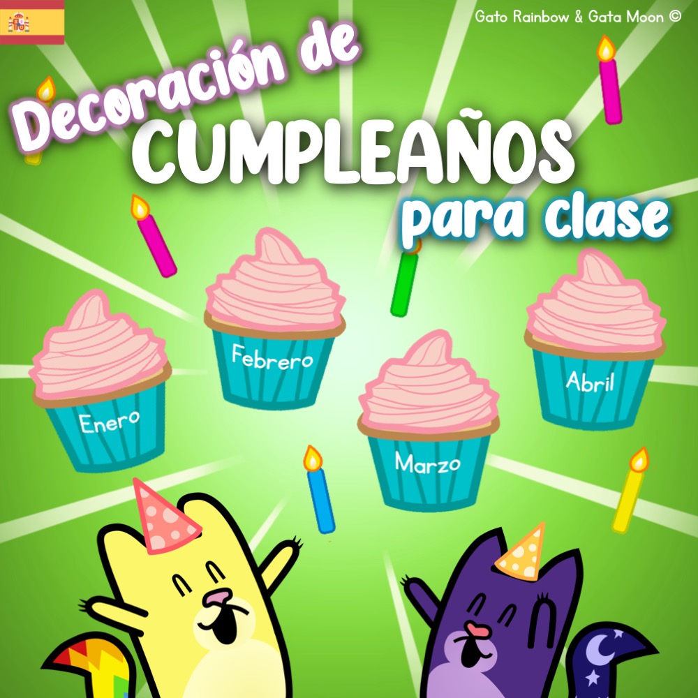 CUPCAKES de CUMPLEAÑOS – DECORACIÓN para CLASE