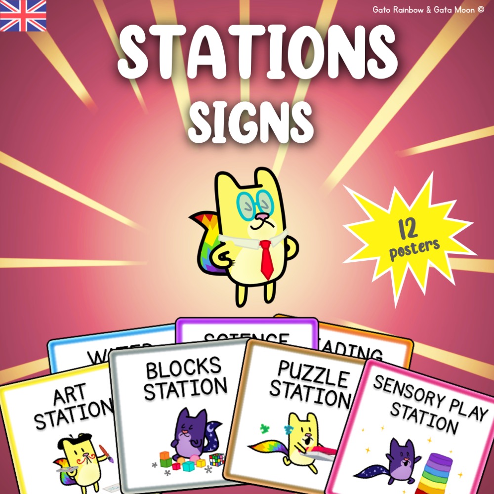 [ENGLISH] CARTELES para los RINCONES o CENTROS de CLASE