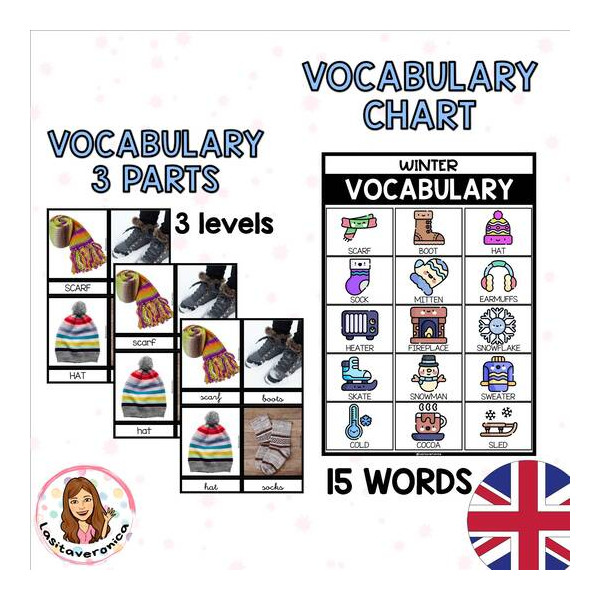Vocabulario invierno / Winter vocabulary. English. January. Enero
