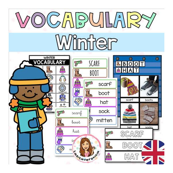 Vocabulario invierno / Winter vocabulary. English. January. Enero