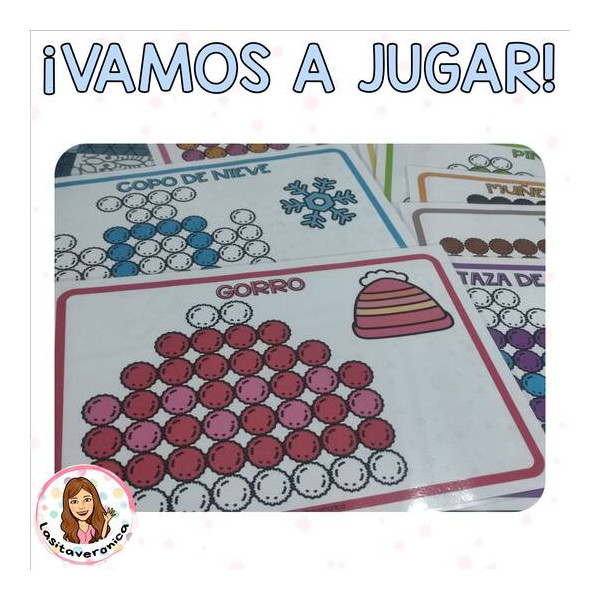 Pompones en Invierno / Winter Pom Poms. Español