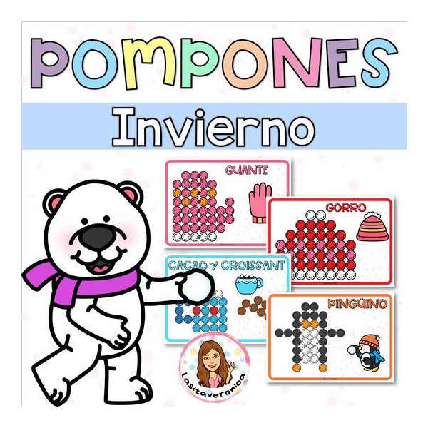 Pompones en Invierno / Winter Pom Poms. Español