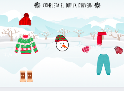 Completa el dibuix d'hivern