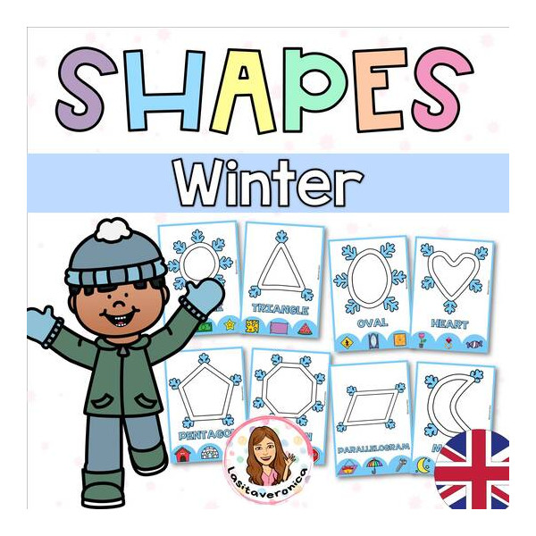 Modela con plastilina formas geométricas. Copos de nieve / Snowflake. English