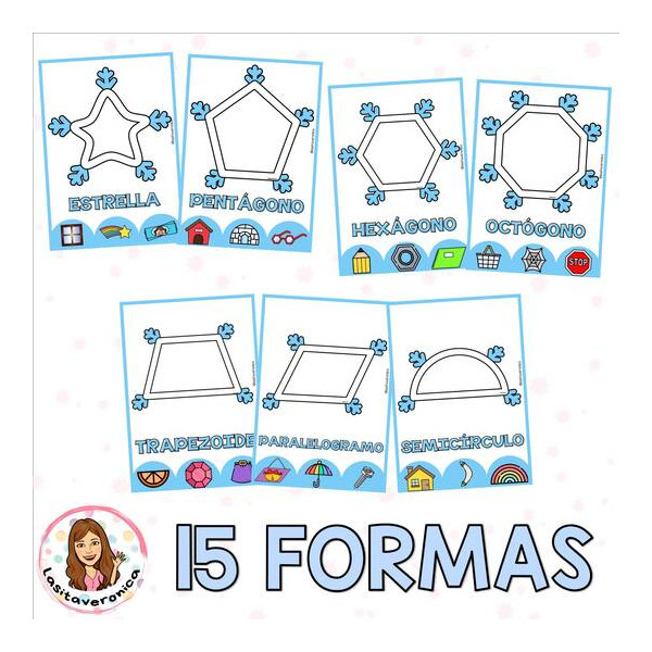 Plastilina formas invierno. Snowflake Playdough Shapes. January. Winter. Spanish. Copos de nieve