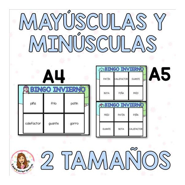 Bingo de invierno. Lectura invierno. Vocabulario invierno. Enero.