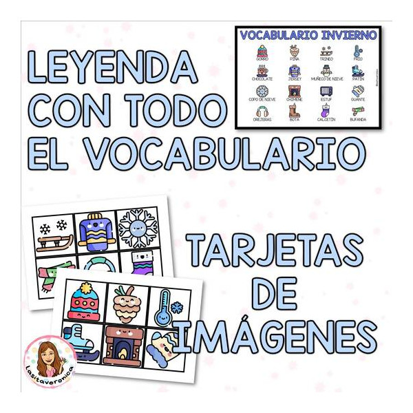 Bingo de invierno. Lectura invierno. Vocabulario invierno. Enero.