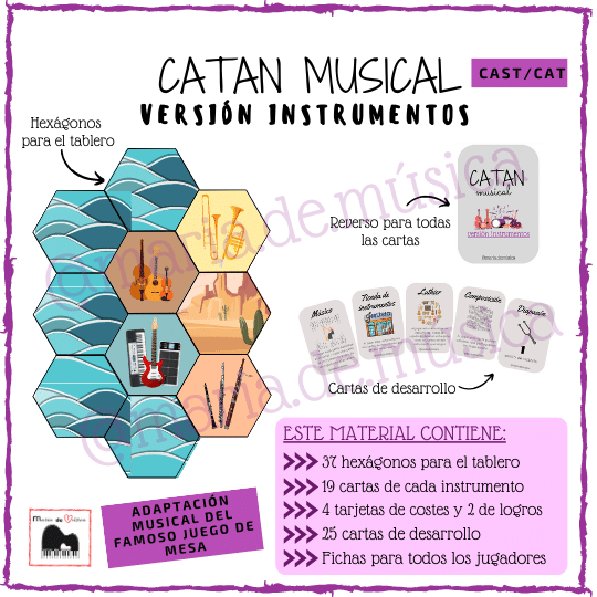 CATAN MUSICAL instrumentos, CATALÀ i CASTELLANO