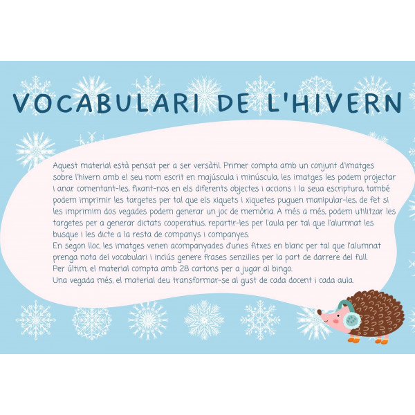 VOCABULARI DE L'HIVERN