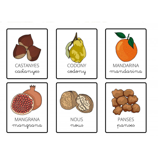 VOCABULARI DELS FRUITS DE LA TARDOR