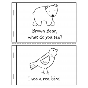 Brown bear mini-book