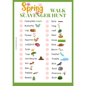 SPRING WALK SCAVENGER HUNT