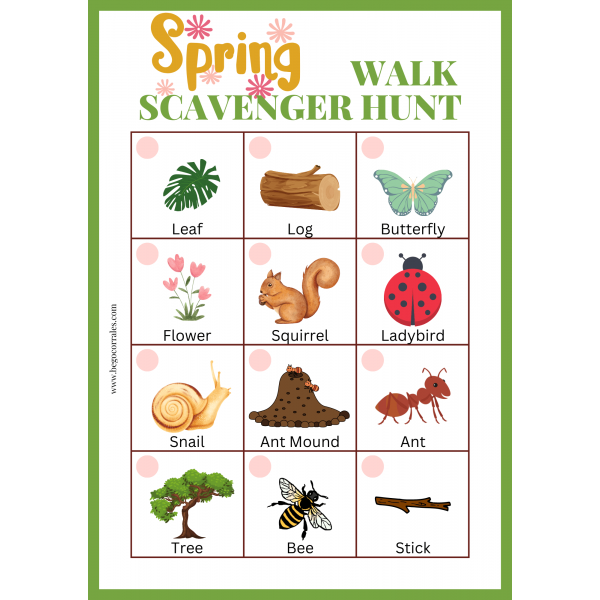 SPRING WALK SCAVENGER HUNT