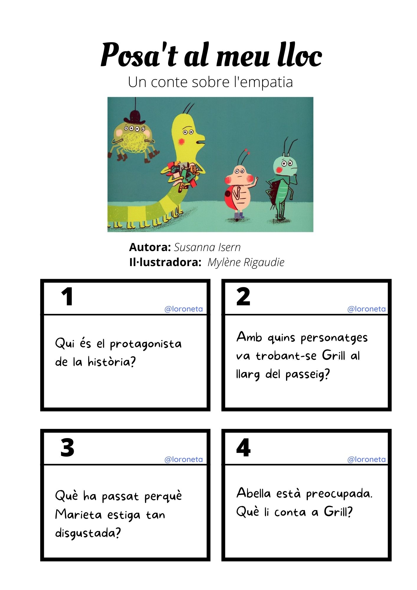 Comprensió Lectora - Posa't al meu lloc