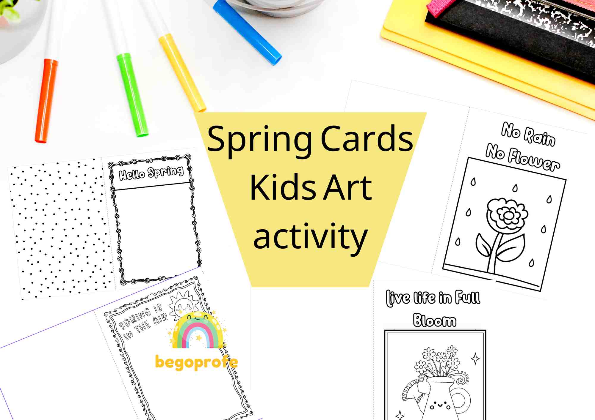 Tarjetas plegables primavera - Foldable spring cards