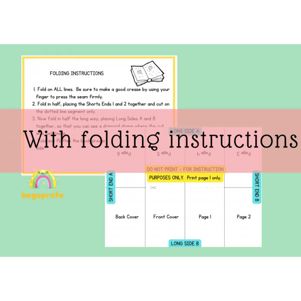 Easter theme mini cute foldable coloring book, Happy Easter bunny