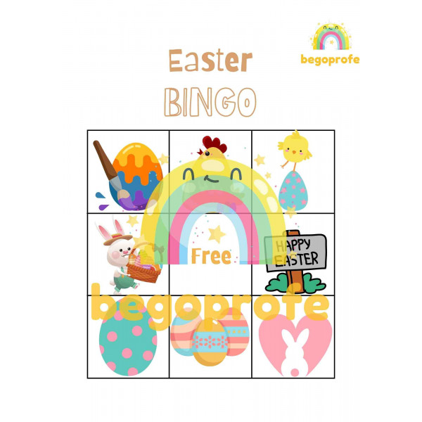 Easter bingo game - Bingo de Pascua