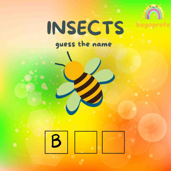 INSECTS word search game