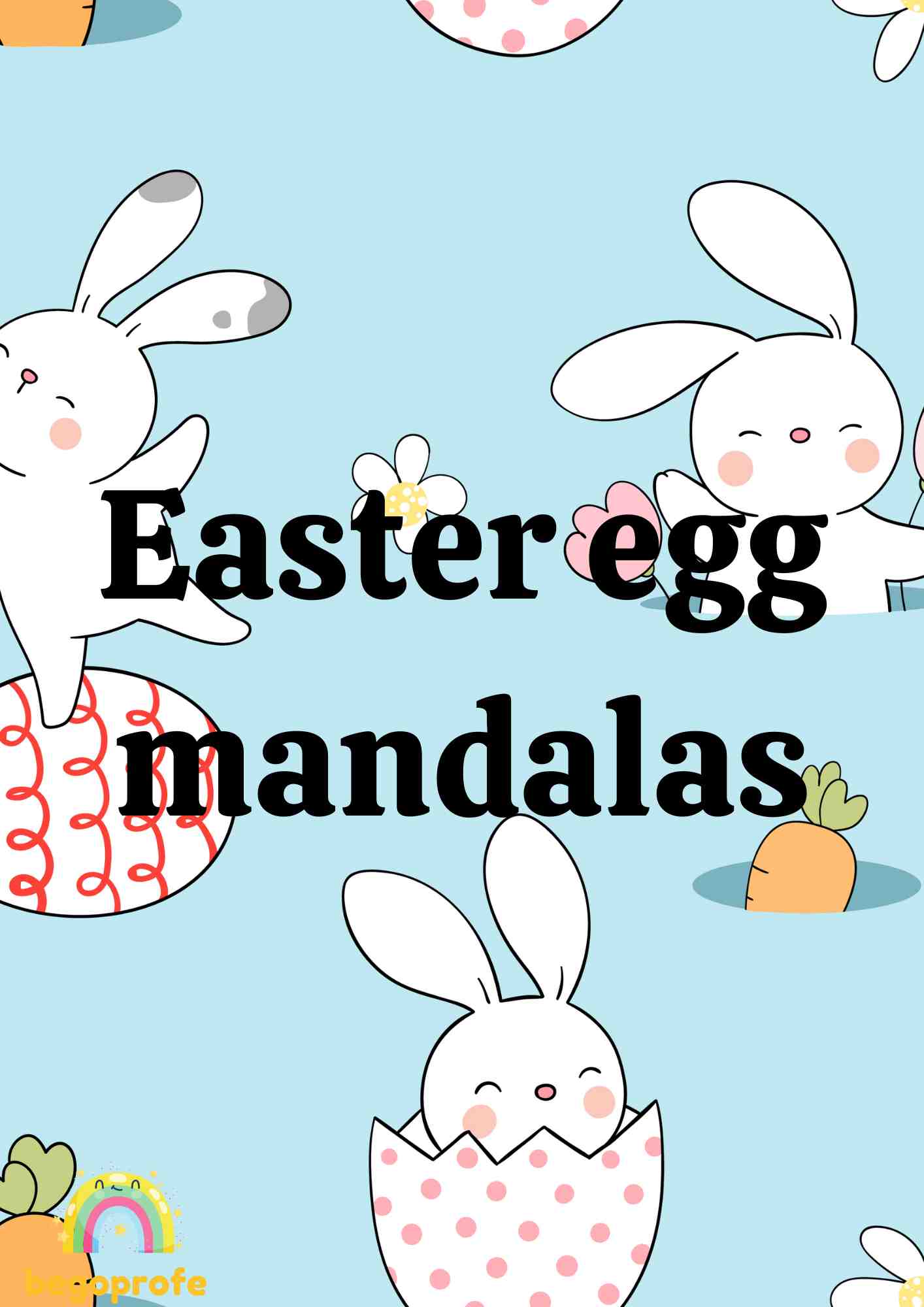 Easter egg mandalas - Mandalas huevo de Pascua