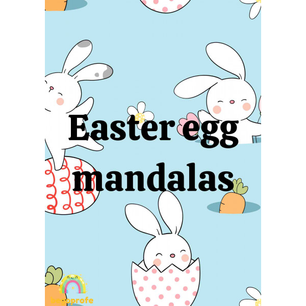 Easter egg mandalas - Mandalas huevo de Pascua