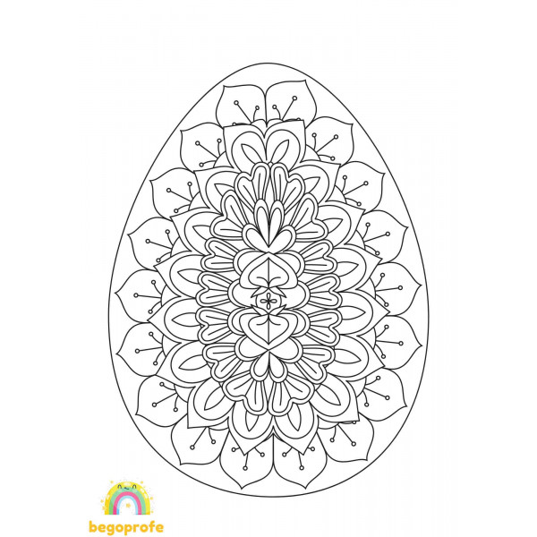 Easter egg mandalas - Mandalas huevo de Pascua