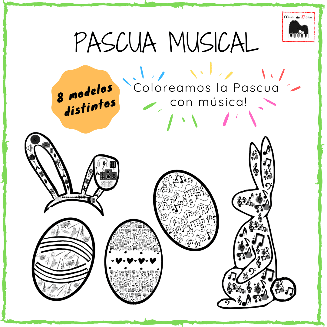 Pascua musical colorear