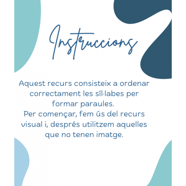 Construcció de paraules a partir de síl·labes