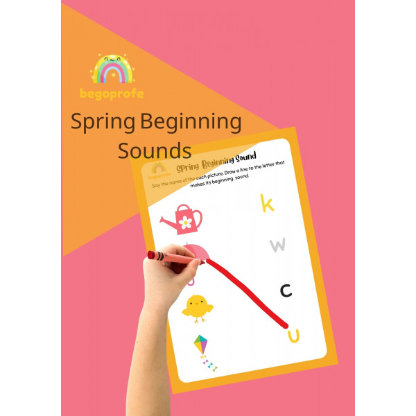 Spring Beginning Sound Matching Worksheets
