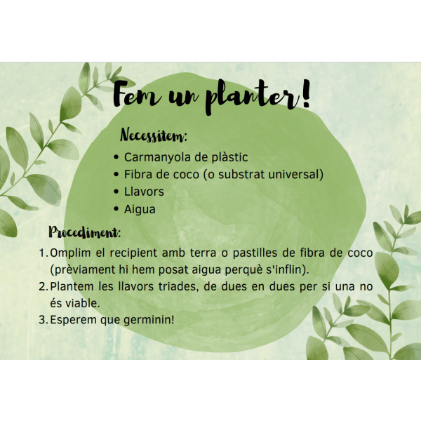 FEM UN FERTILITZANT I UN PLANTER - HORT ESCOLAR