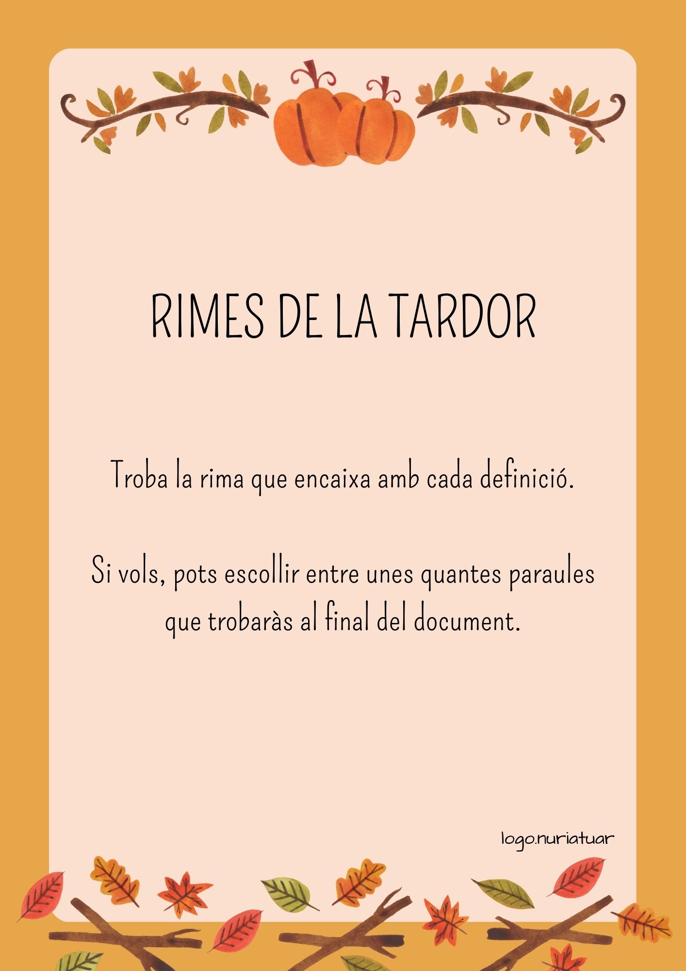 RIMES DE LA TARDOR