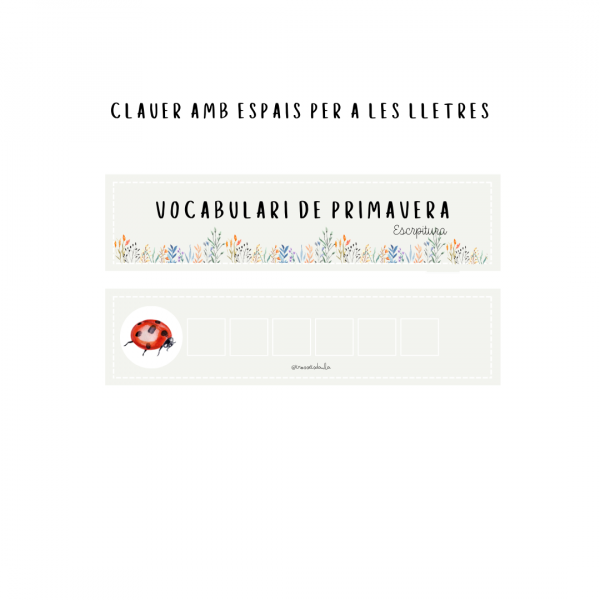 Escriptura de paraules de la primavera