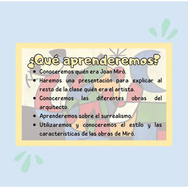 CAJA DE APRENDIZAJE: JOAN MIRÓ (CAST/CAT)