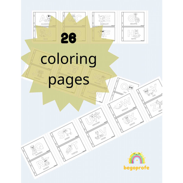 Animal alphabet mini book