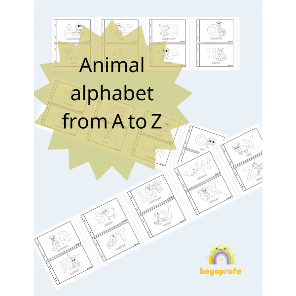 Animal alphabet mini book