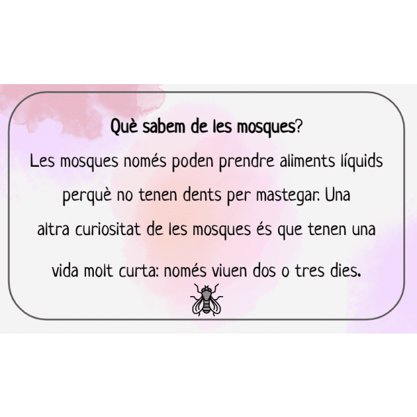 DICTATS CURIOSITAT D'ANIMALS. 11 PETITS TEXTOS.