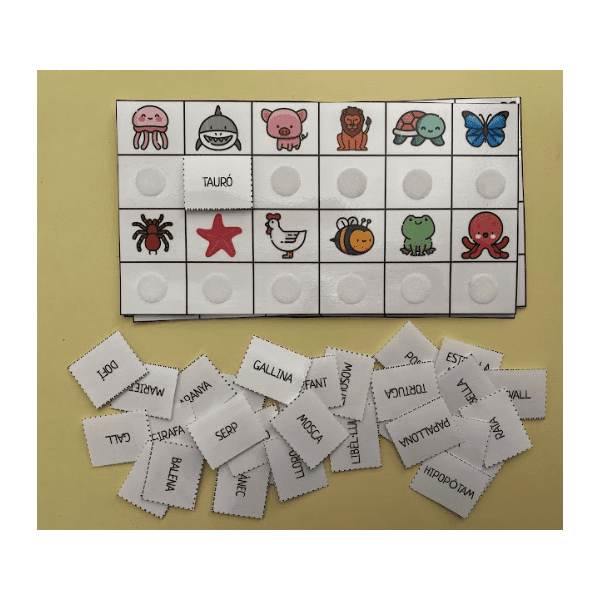 DOSSIER ACTIVITATS LECTOESCRIPTURA ELS ANIMALS. 6 RACONS/ ESTACIONS APRENENTATGE. MATERIAL MANIPULATIU. LLETRA MAJÚSCULA.