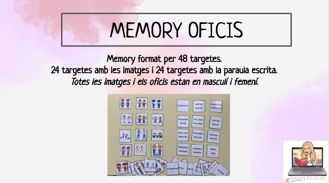 MEMORY OFICIS. LLETRA MAJÚSCULA. COEDUCACIÓ.