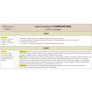 Base d'orientació d'EXPRESSIÓ ORAL (primària i secundària)