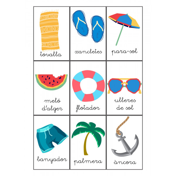 VOCABULARI DE L'ESTIU