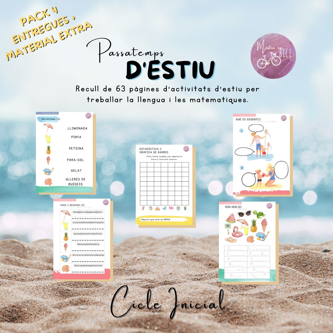 Pack Passatemps d'estiu- 63 pàgines d'activitats