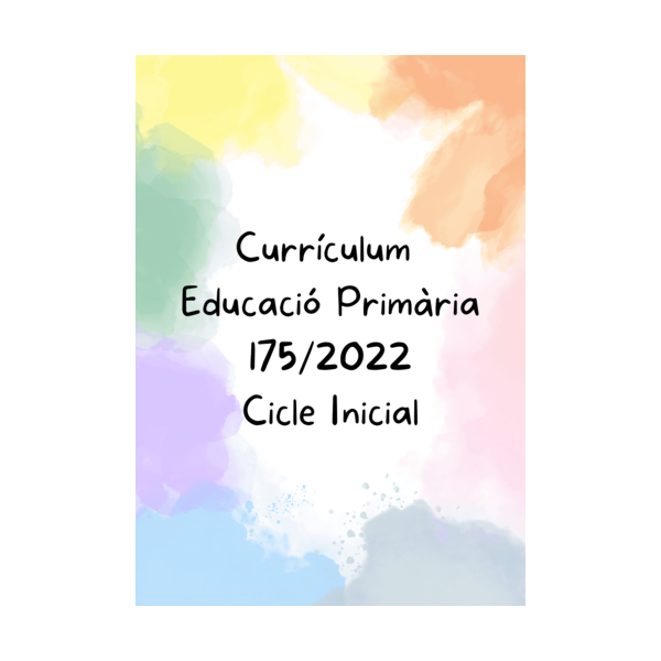 Checklist currículum - Cicle Inicial