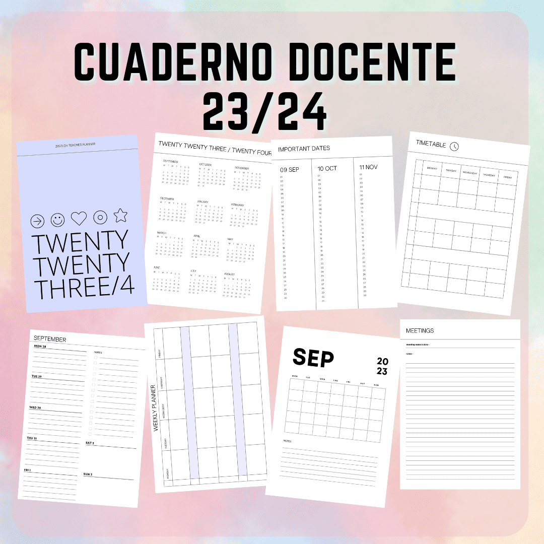 Cuaderno docente MINIMALISTA