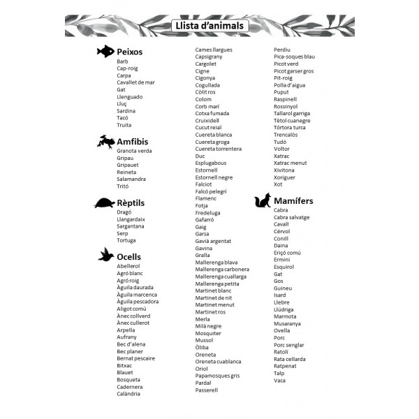 Llibre de consulta: Animals de l'entorn