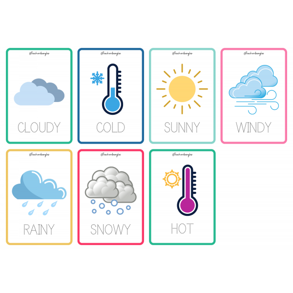 THE WEATHER LEARNING STATIONS PACK: FLASHCARDS AND CARDS
