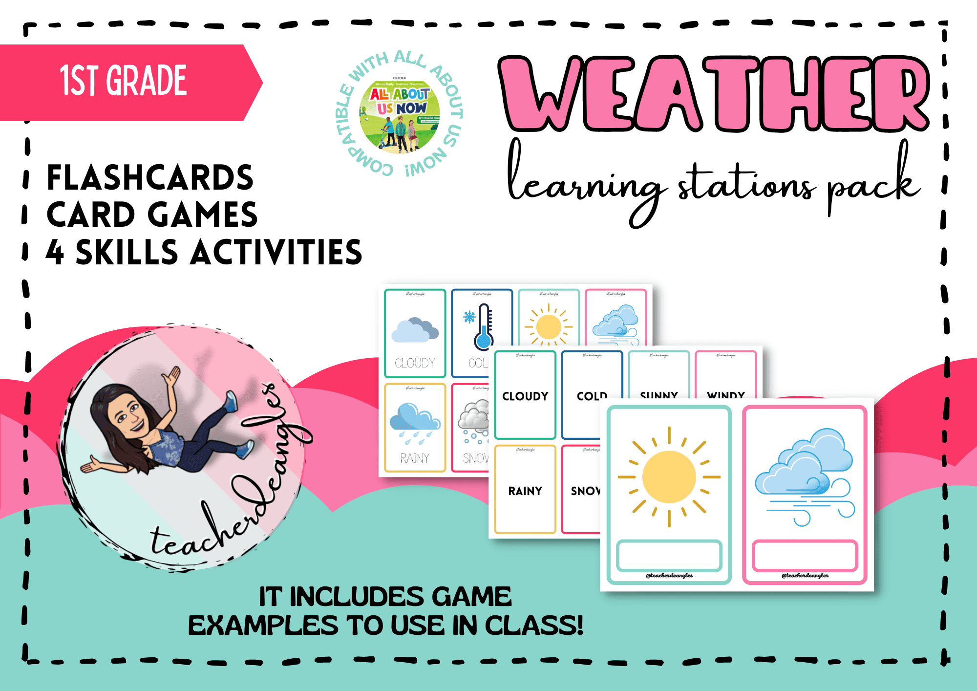 Profes Papel Tijera THE WEATHER LEARNING STATIONS PACK: FLASHCARDS AND ...