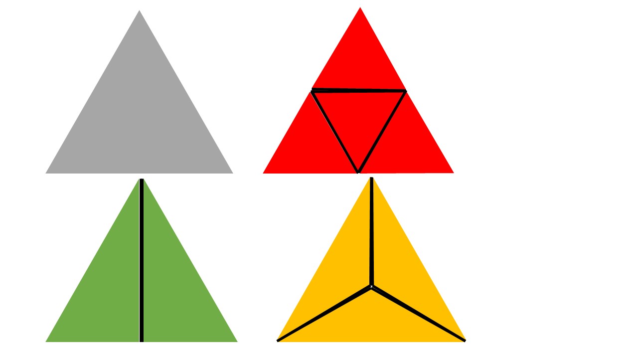 Triángulos constructores (Montessori)