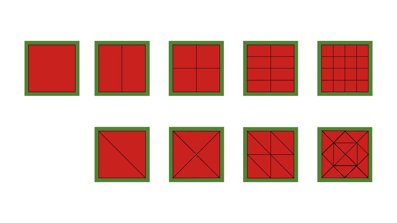 Fracciones: cuadrados, triángulos y círculos (Montessori)