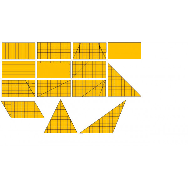 Material amarillo de áreas (Montessori)