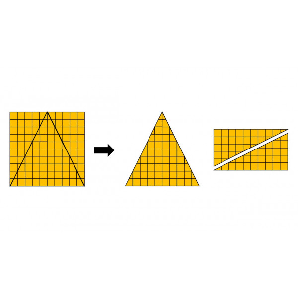 Material amarillo de áreas (Montessori)