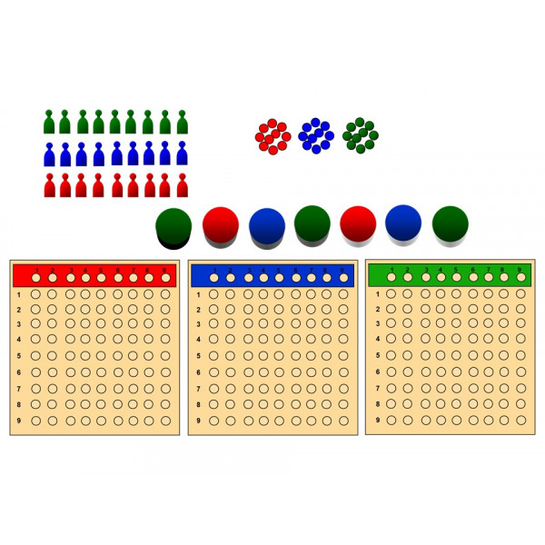 División con probetas (Montessori)